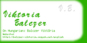 viktoria balczer business card